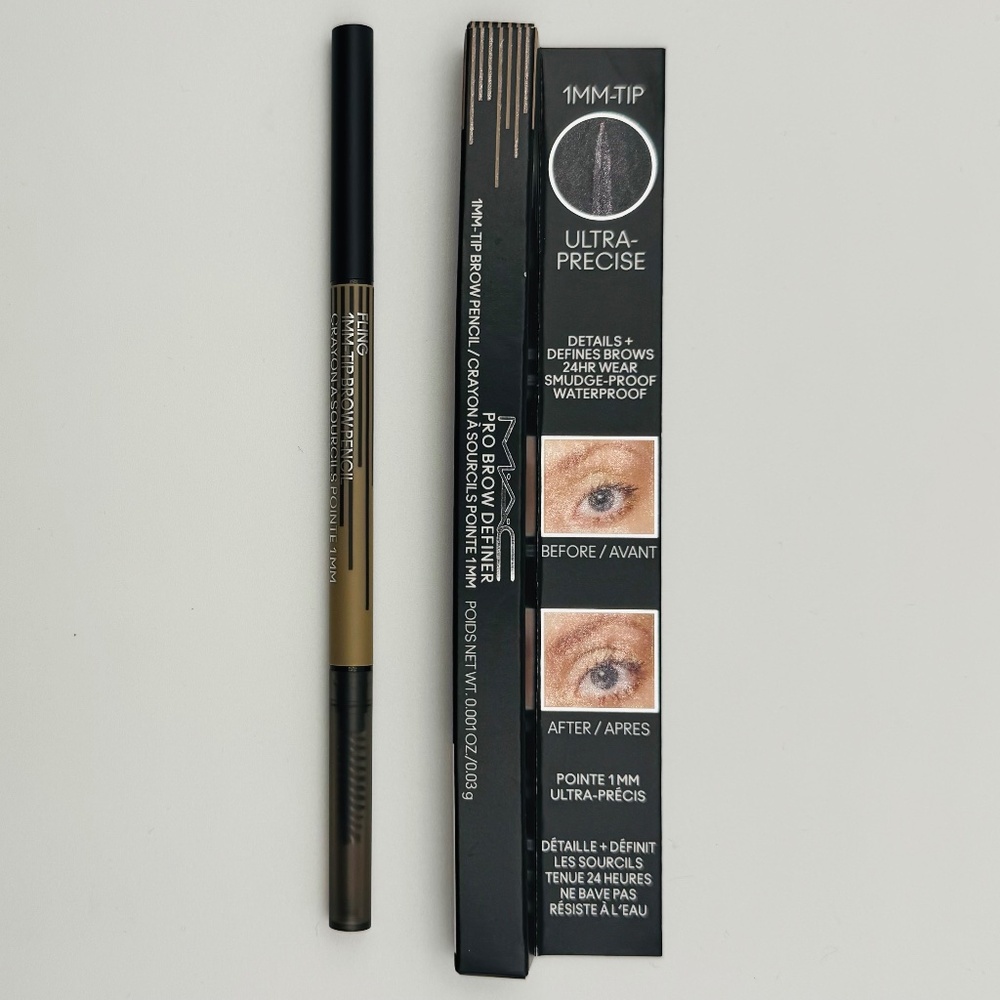 NIB MAC Pro Brow Definer 1mm-Tip Brown Pencil Light Taupe Ash Blonde "Fling"